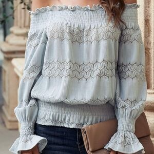 Elegant Off-Shoulder Lace Top
